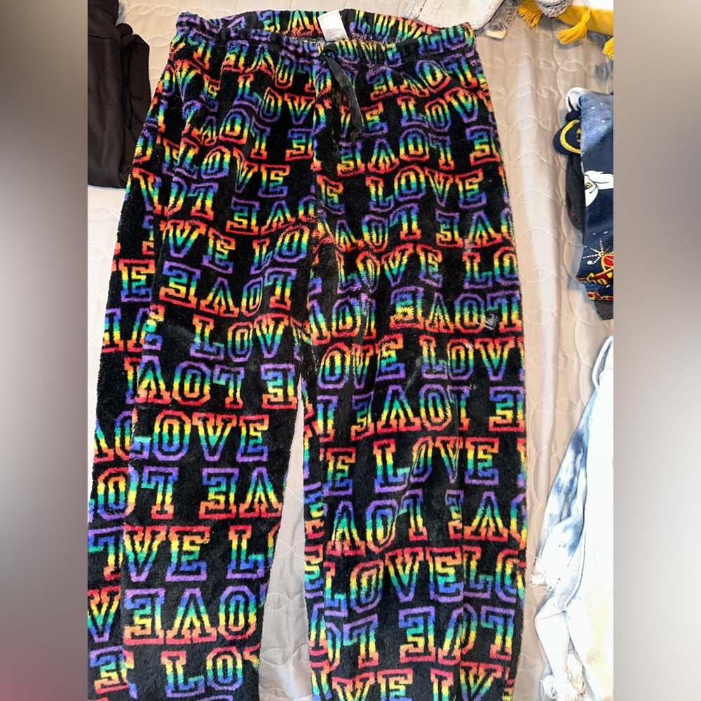 XL / Rainbow LOVE pajama pants